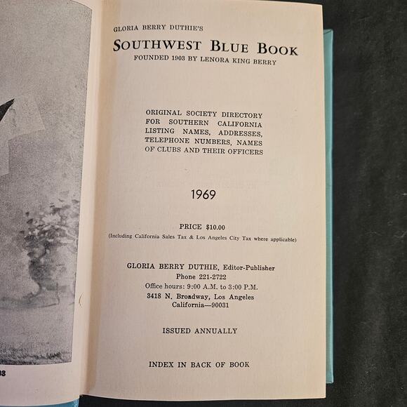 Southwest Blue Book 1969 by Gloria Berry Duthie Hard Cover Book Vintage - Picture 6 of 6